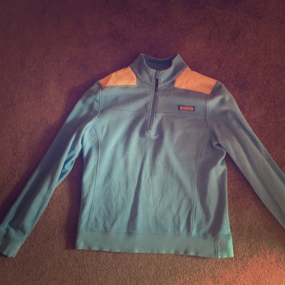 Vineyard Vines Blue Quarter Zip - Size Medium